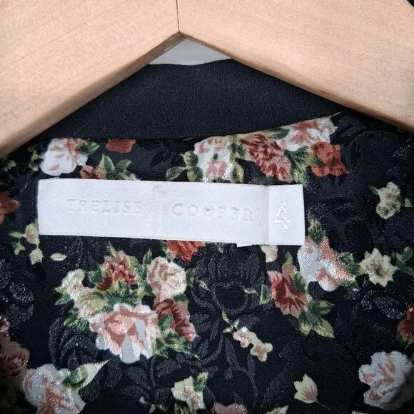 Trelise Cooper Wool Embroidered Tapestry Coat Black Floral Longline NZ 4 US M - Picture 8 of 14